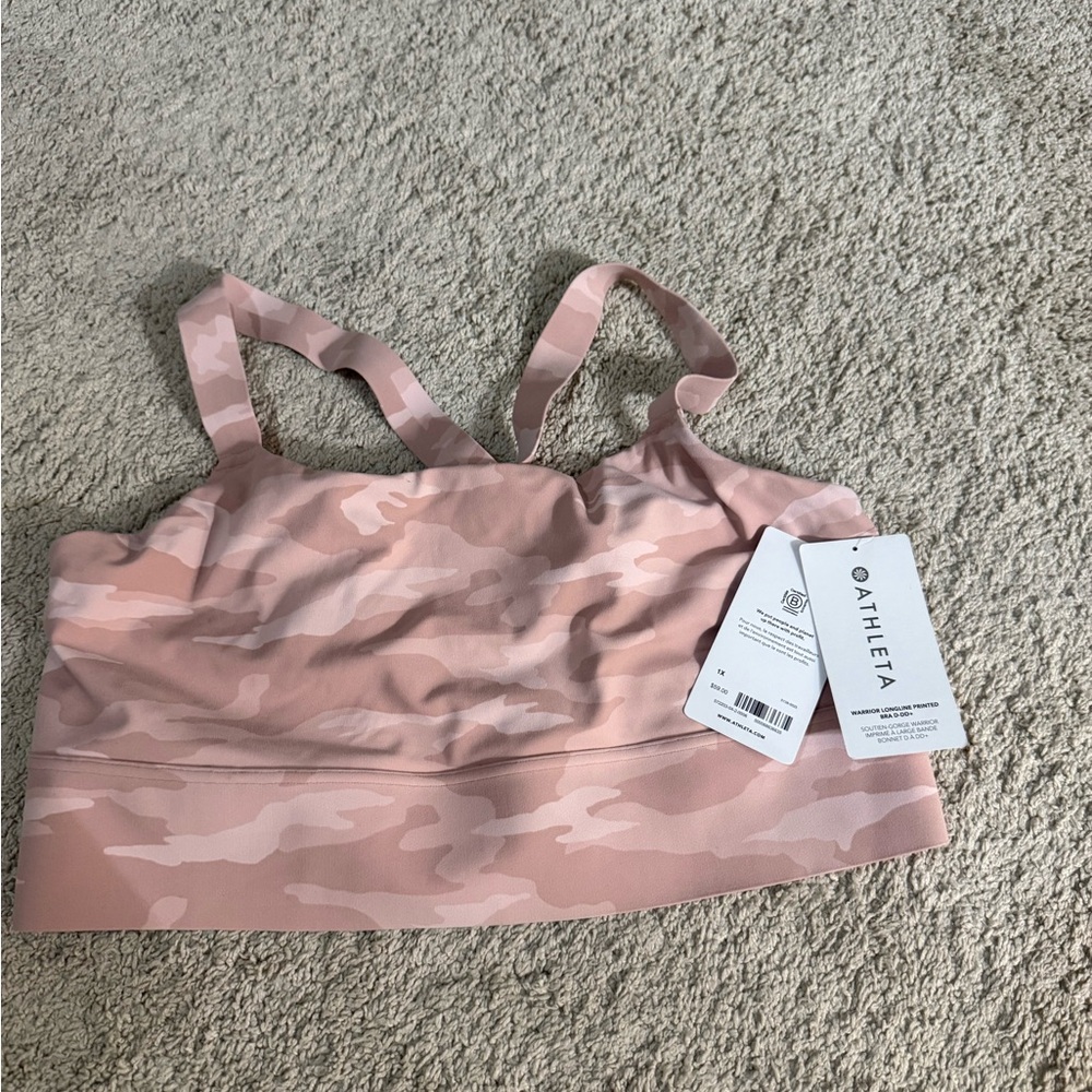 Athleta Pink Camo Sports Bra size 1X
